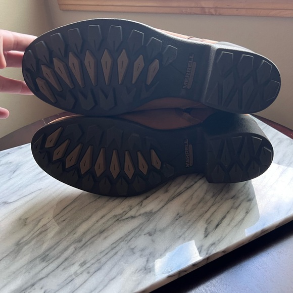 EUC Merrell Chateau Mid Bootie Oak Brown Women’s 10 Pull on Zip - Picture 4 of 6